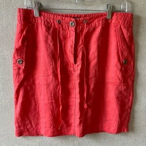 Willi Smith mini skirt. Coral. Size 6